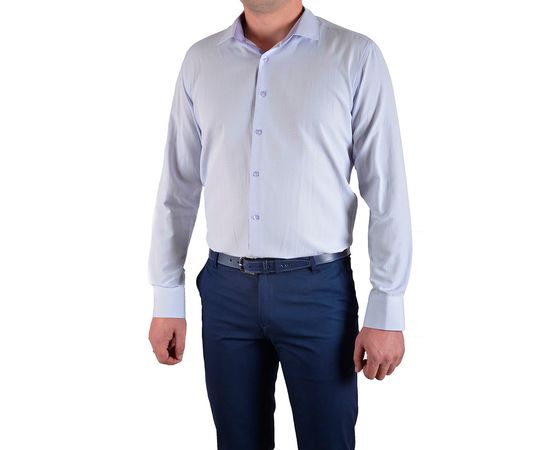 Рубашка мужская приталенная VELS 10114-2, Размер: M, Цвет: сирень,текстура, фото 2 | Интернет-магазин Vels