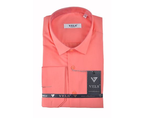 Рубашка мужская приталенная VELS 154, Размер: 2XL, Цвет: коралловый | Интернет-магазин Vels
