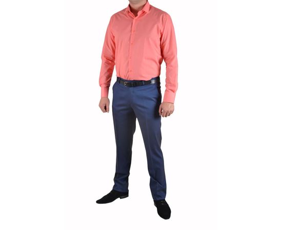 Рубашка мужская приталенная VELS 154, Размер: XL, Цвет: коралловый, фото 4 | Интернет-магазин Vels