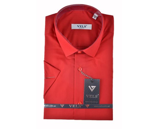 Рубашка мужская приталенная VELS 31 к/р, Размер: M, Цвет: красный | Интернет-магазин Vels