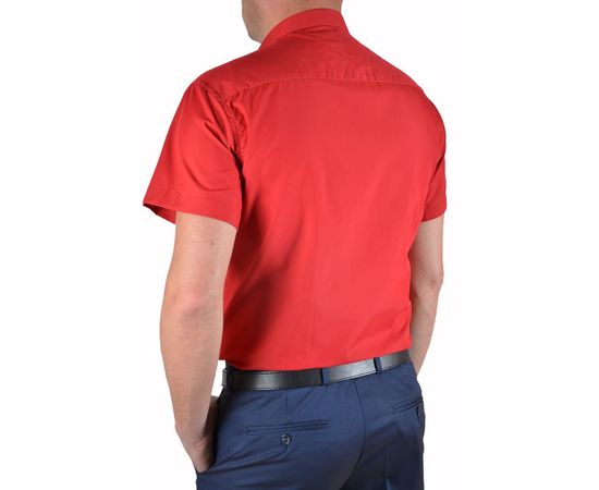 Рубашка мужская приталенная VELS 31 к/р, Размер: M, Цвет: красный, фото 3 | Интернет-магазин Vels