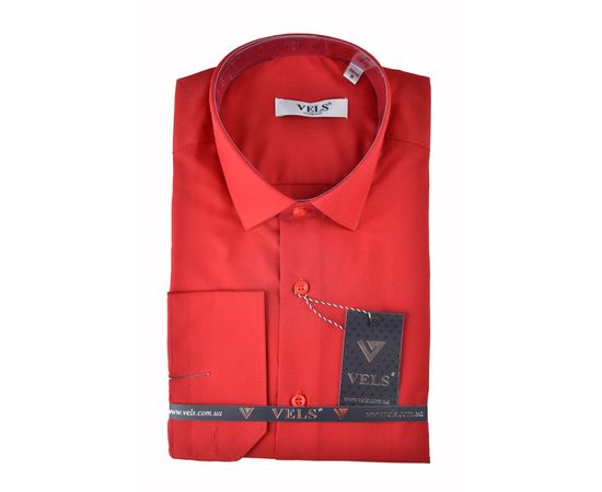 Рубашка мужская приталенная VELS 31, Размер: M, Цвет: красный | Интернет-магазин Vels