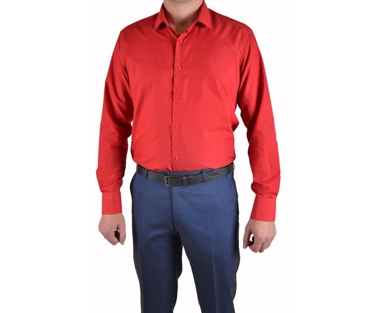 Рубашка мужская приталенная VELS 31, Размер: XL, Цвет: красный, фото 2 | Интернет-магазин Vels