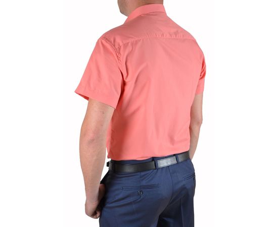 Рубашка мужская приталенная VELS 154 к/р, Размер: M, Цвет: коралловый, фото 3 | Интернет-магазин Vels