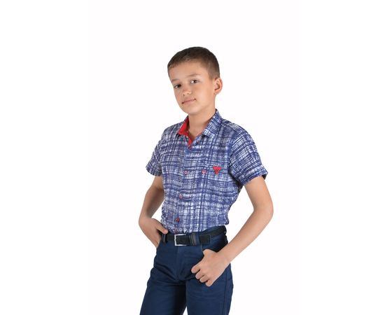 Рубашка детская для мальчика Cegisa 4371, Размер: 134/9, Цвет: белая в синюю полоску | Интернет-магазин Vels