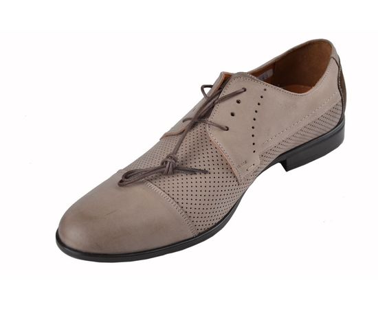 Броги чоловічі шкіряні Vels С-5546, Розмір: 43, Колір: бежевый, фото 3 | Інтернет-магазин Vels