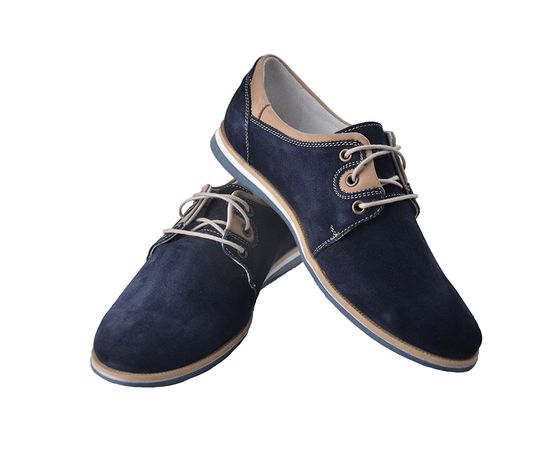 Туфлі чоловічі замшеві Vels 71206/48/14, Розмір: 40, Колір: темно синий  | Інтернет-магазин Vels