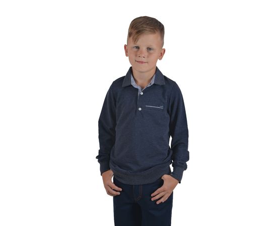 Батник дитячий для хлопчика Vels 4609 (10-14), Розмір: 164/14, Колір: темно синий  | Інтернет-магазин Vels