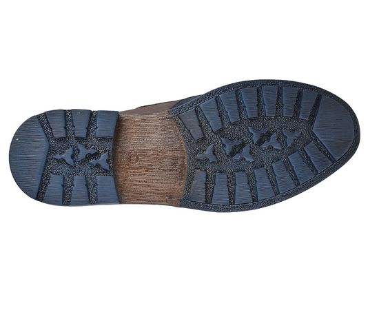 Броги чоловічі шкіряні Vels C-5899, Розмір: 44, Колір: темно синий с коричневым, фото 4 | Інтернет-магазин Vels