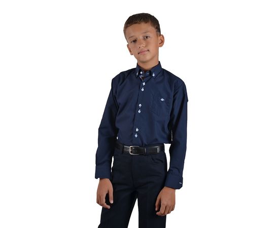 Рубашка детская на мальчика VELS 251, Размер: 1, Цвет: темно синий с отдел.клетка, фото 2 | Интернет-магазин Vels
