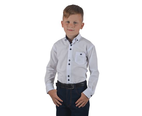 Рубашка детская на мальчика VELS 10114/1, Размер: 6, Цвет: белый ,текстура, фото 4 | Интернет-магазин Vels