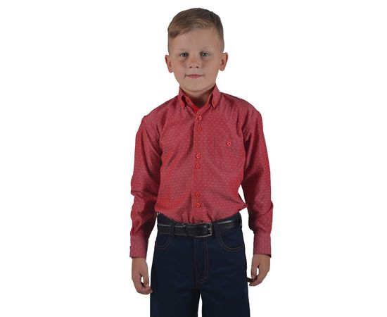 Рубашка детская на мальчика VELS 10124/9-1, Размер: 1, Цвет: марсал рисунок, фото 4 | Интернет-магазин Vels