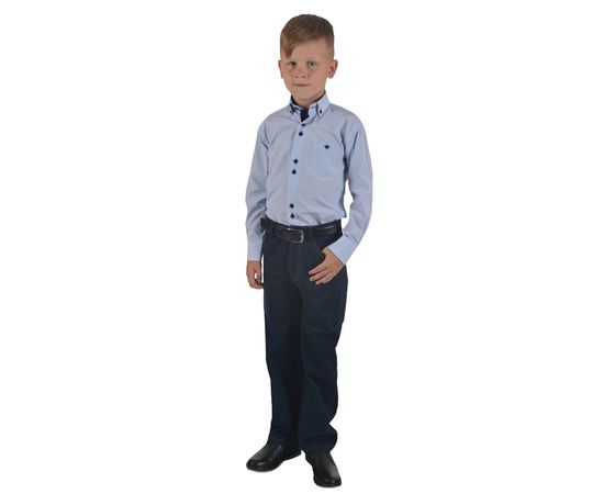 Рубашка детская на мальчика VELS 7149-1, Размер: 6, Цвет: белая в голубую клетку, фото 4 | Интернет-магазин Vels