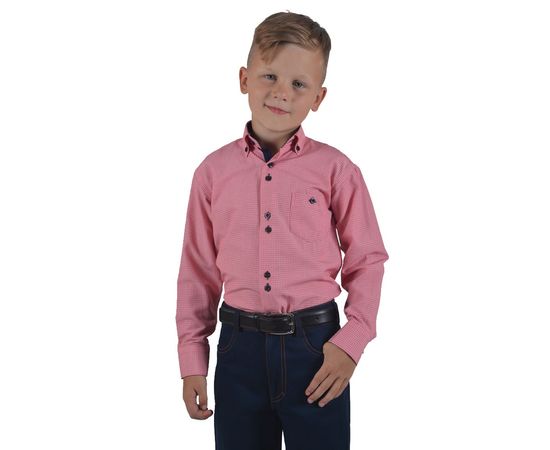 Рубашка детская на мальчика VELS 7024-1/10, Размер: 1, Цвет: розовая в клетку, фото 4 | Интернет-магазин Vels