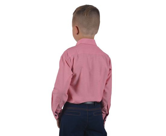 Рубашка детская на мальчика VELS 7024-1/10, Размер: 1, Цвет: розовая в клетку, фото 3 | Интернет-магазин Vels