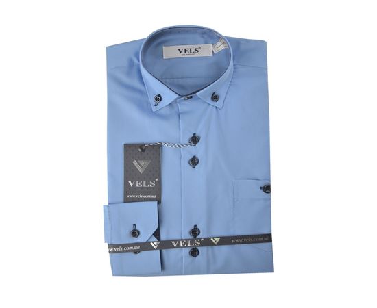 Рубашка детская на мальчика VELS 18, Размер: 9, Цвет: синяя  | Интернет-магазин Vels