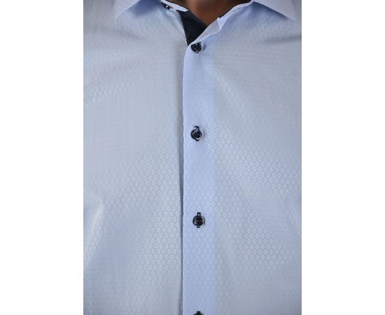 Рубашка мужская приталенная VELS 10117/4, Размер: S, Цвет: голубой ромб, фото 5 | Интернет-магазин Vels