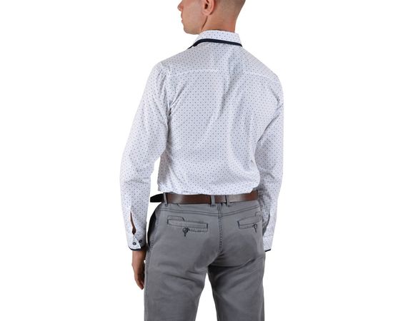 Рубашка мужская приталенная VELS 110/1, Размер: L, Цвет: белый рисунок , фото 3 | Интернет-магазин Vels