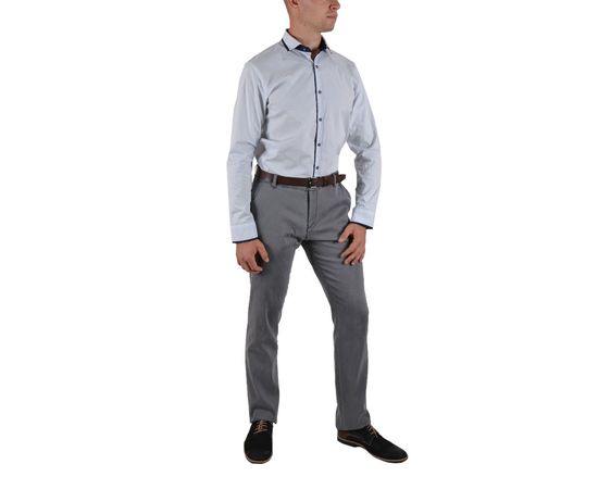 Рубашка мужская приталенная VELS 115/1, Размер: M, Цвет: белый рисунок , фото 4 | Интернет-магазин Vels