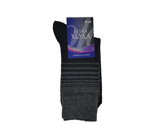 Носки мужские махровые Легка Хода 6329, Размер: 39-40, Цвет: чёрный c серым | Интернет-магазин Vels