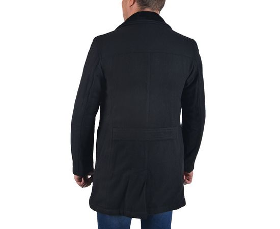 Полупальто мужское Lozenge 1040 (01), Размер: 48, Цвет: чёрный, фото 2 | Интернет-магазин Vels