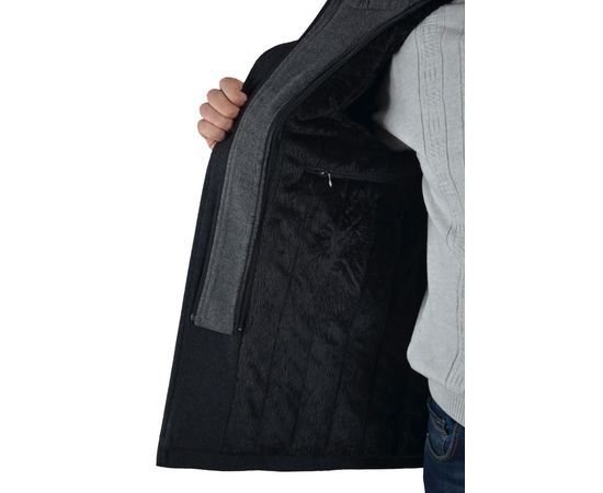 Полупальто мужское Lozenge 532, Размер: 58, Цвет: чёрный, фото 5 | Интернет-магазин Vels