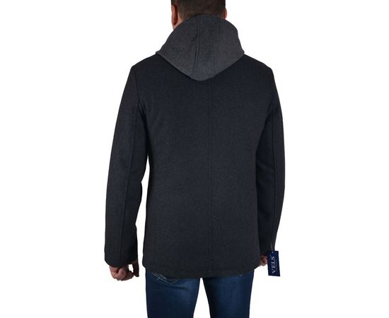 Полупальто мужское Lozenge 532, Размер: 58, Цвет: чёрный, фото 2 | Интернет-магазин Vels