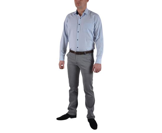 Рубашка мужская классическая VELS 16079-3, Размер: M, Цвет: голубой узор, фото 4 | Интернет-магазин Vels