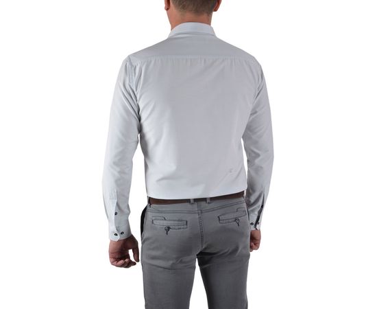 Рубашка мужская приталенная VELS 16005-1, Размер: M, Цвет: белая в точку, фото 3 | Интернет-магазин Vels