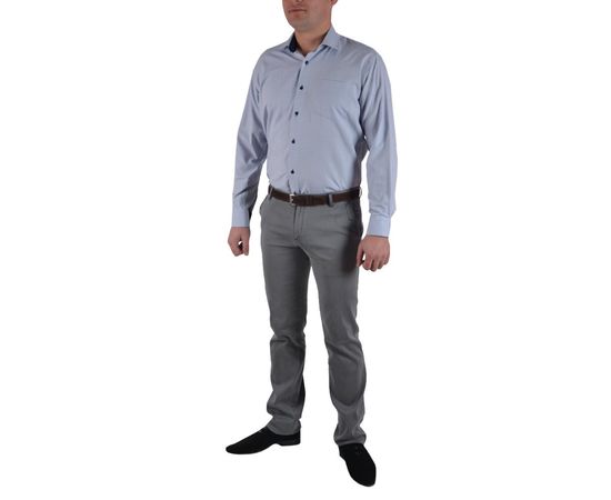 Рубашка мужская классическая VELS 16079-2, Размер: M, Цвет: темно синий узор, фото 4 | Интернет-магазин Vels