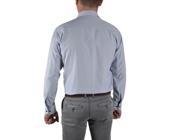 Рубашка мужская классическая VELS 16079-2, Размер: M, Цвет: темно синий узор, фото 3 | Интернет-магазин Vels