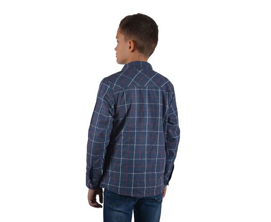 Сорочка дитяча, утеплена Vels 5076 (01), Розмір: 116/6, Колір: темно синий клетка, фото 2 | Інтернет-магазин Vels