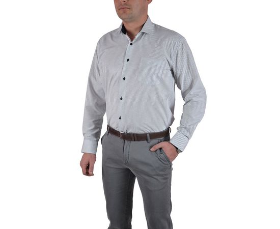 Сорочка чоловіча класична VELS 13895-1, Розмір: M, Колір: чёрная  клетка, фото 2 | Інтернет-магазин Vels