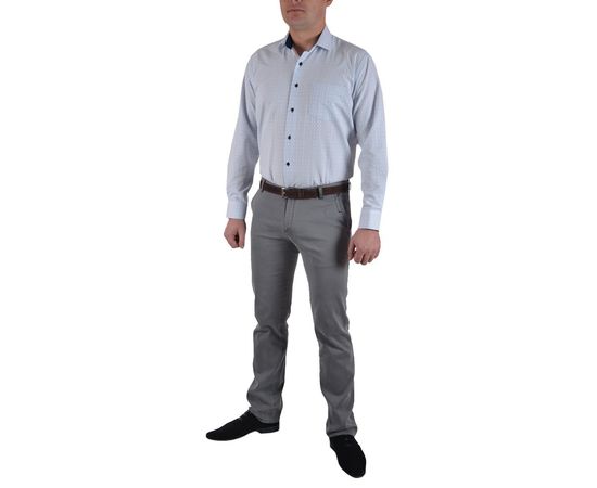 Сорочка чоловіча класична VELS 6452-1, Розмір: M, Колір: голубая в клетку, фото 4 | Інтернет-магазин Vels