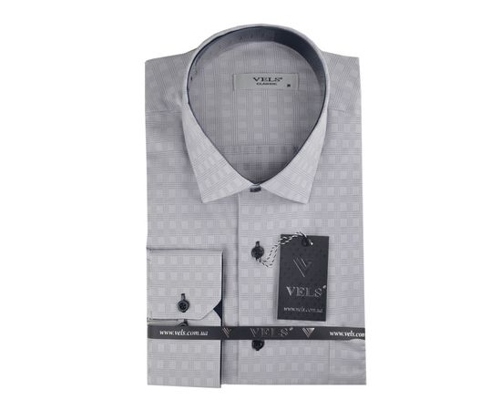 Рубашка мужская классическая VELS 6452-2, Размер: M, Цвет: сиреневая клетка | Интернет-магазин Vels