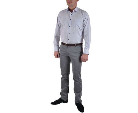 Рубашка мужская классическая VELS 6452-2, Размер: M, Цвет: сиреневая клетка, фото 4 | Интернет-магазин Vels