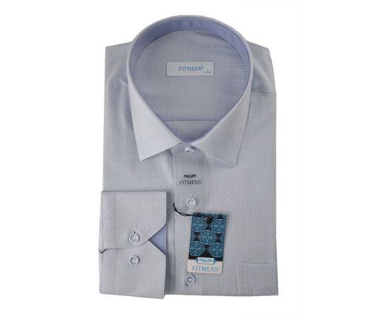 Рубашка мужская классическая Fitmens 02, Размер: M, Цвет: светло-сиреневый с узором | Интернет-магазин Vels