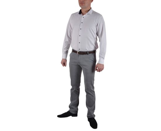 Рубашка мужская приталенная VELS 5031-5, Размер: M, Цвет: белая в красную точку, фото 4 | Интернет-магазин Vels