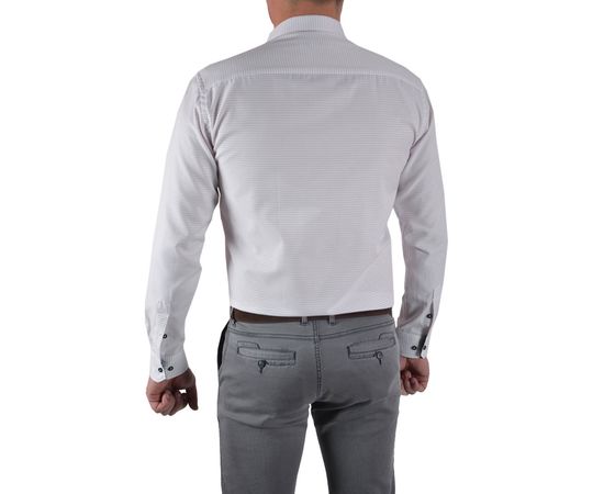 Рубашка мужская приталенная VELS 5031-5, Размер: M, Цвет: белая в красную точку, фото 3 | Интернет-магазин Vels