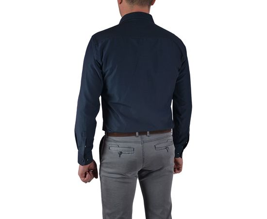 Сорочка чоловіча приталена VELS 030, Розмір: M, Колір: темно синий; текстура, фото 4 | Інтернет-магазин Vels