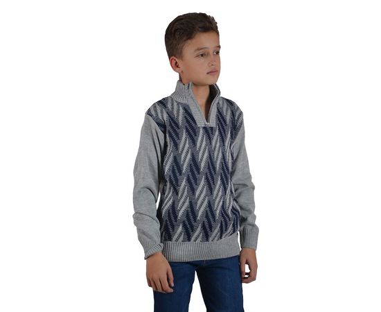 Свитер для мальчика вязаный  ATL 4004 (02), Размер: 8, Цвет: серый | Интернет-магазин Vels