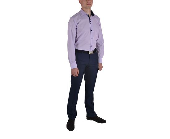 Рубашка мужская приталенная VELS 225, Размер: S, Цвет: сиреневый отделка, фото 5 | Интернет-магазин Vels