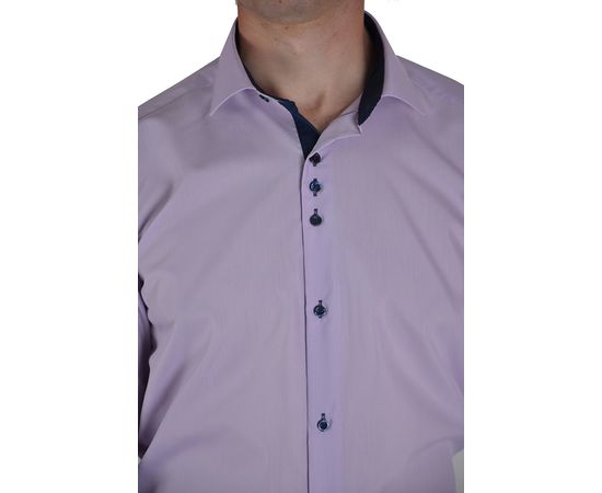 Рубашка мужская приталенная VELS 225, Размер: S, Цвет: сиреневый отделка, фото 4 | Интернет-магазин Vels