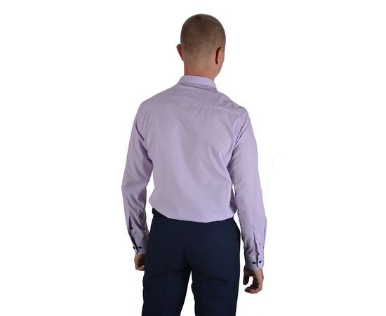 Рубашка мужская приталенная VELS 225, Размер: S, Цвет: сиреневый отделка, фото 3 | Интернет-магазин Vels