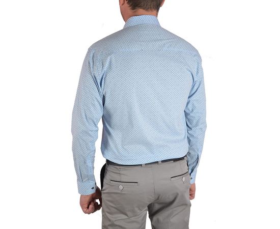 Рубашка мужская приталенная VELS 130/2, Размер: 2XL, Цвет: голубой рисунок, фото 3 | Интернет-магазин Vels