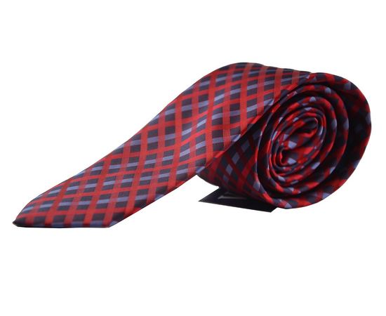 Краватка чоловіча кольорова Quesste 55, Розмір: 0, Колір: красная клетка | Інтернет-магазин Vels