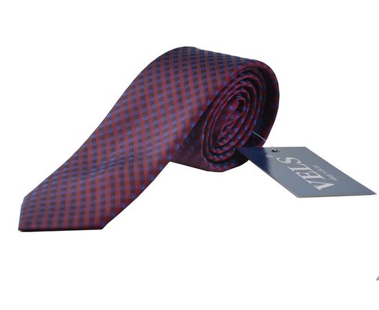 Краватка чоловіча кольорова Quesste 83, Розмір: 0, Колір: бордово-синяя клет. | Інтернет-магазин Vels