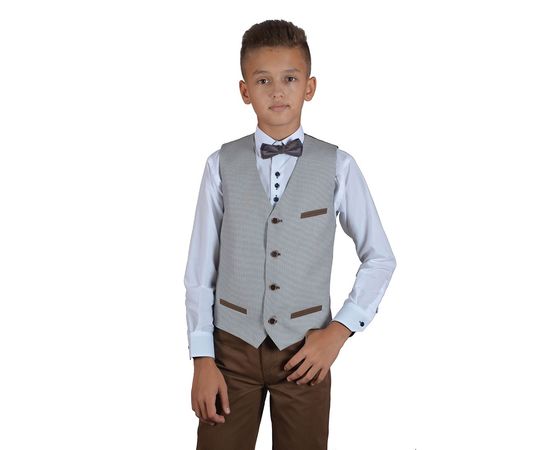 Костюм шкільний 3877/1+16505 (30-34), Розмір: 128-60-57, Колір: горчичный, фото 3 | Інтернет-магазин Vels