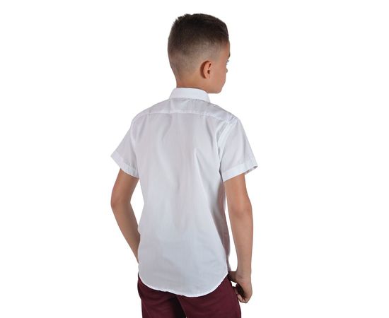 Рубашка детская на мальчика VELS 1 (04) к/р, Размер: 7, Цвет: белый с тём.син. отд., фото 3 | Интернет-магазин Vels