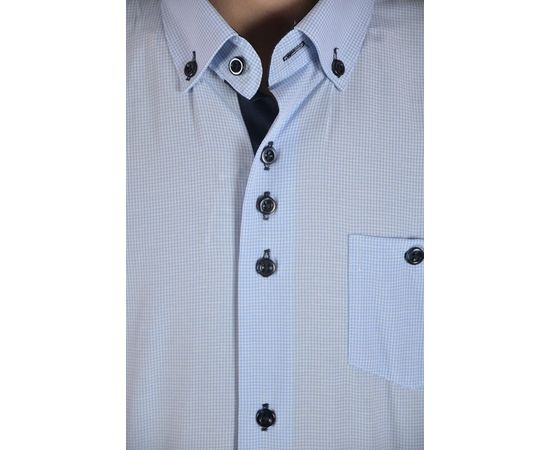 Рубашка детская на мальчика VELS 7149-1 к/р, Размер: 1, Цвет: белая в голубую клетку, фото 4 | Интернет-магазин Vels